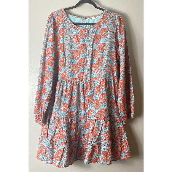 ROLLER RABBIT DRESS LARGE MILKMAID WESTERN COASTAL COTTAGECORE - Picture 2 of 16